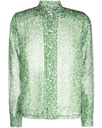 mintgrünes Langarmhemd mit Blumenmuster von Bode