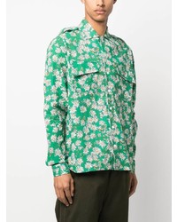 mintgrünes Langarmhemd mit Blumenmuster von Rhude