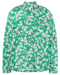 mintgrünes Langarmhemd mit Blumenmuster von Rhude