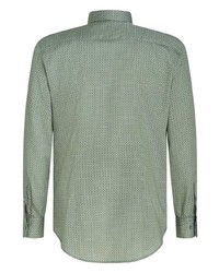 mintgrünes Langarmhemd mit geometrischem Muster von Etro