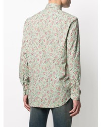 mintgrünes Langarmhemd mit Paisley-Muster von Etro