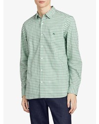 mintgrünes Langarmhemd mit Vichy-Muster von Burberry