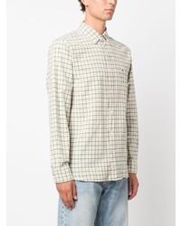 mintgrünes Langarmhemd mit Vichy-Muster von Tommy Hilfiger