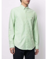 mintgrünes Langarmhemd von Polo Ralph Lauren