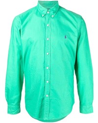 mintgrünes Langarmhemd von Polo Ralph Lauren