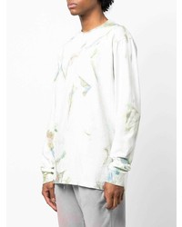 mintgrünes Mit Batikmuster Langarmshirt von John Elliott