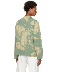 mintgrünes Mit Batikmuster Langarmshirt von Dries Van Noten