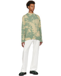 mintgrünes Mit Batikmuster Langarmshirt von Dries Van Noten