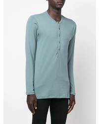 mintgrünes Langarmshirt mit einer Knopfleiste von Tom Ford