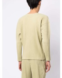 mintgrünes Langarmshirt von Homme Plissé Issey Miyake