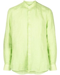 mintgrünes Leinen Langarmhemd von 120% Lino