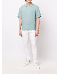 mintgrünes Leinen Polohemd von Z Zegna