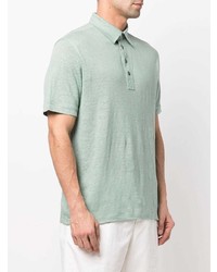 mintgrünes Leinen Polohemd von Zegna