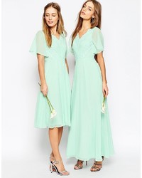 mintgrünes Maxikleid