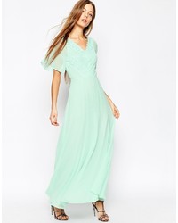 mintgrünes Maxikleid