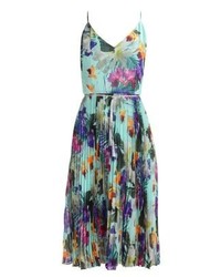 mintgrünes Midikleid mit Blumenmuster von Oasis