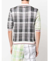 mintgrünes Polohemd mit Karomuster von Thom Browne