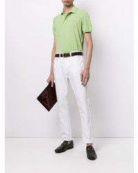 mintgrünes Polohemd mit Paisley-Muster von Etro