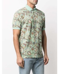 mintgrünes Polohemd mit Paisley-Muster von Etro