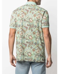 mintgrünes Polohemd mit Paisley-Muster von Etro