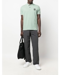 mintgrünes Polohemd von Stone Island