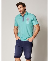 mintgrünes Polohemd von MEN PLUS BY HAPPY SIZE