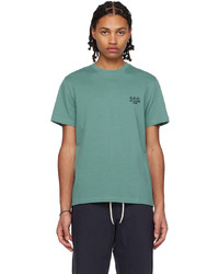 mintgrünes Strick T-Shirt mit einem Rundhalsausschnitt von A.P.C.