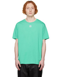mintgrünes Strick T-Shirt mit einem Rundhalsausschnitt von Balmain