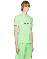 mintgrünes Strick T-Shirt mit einem Rundhalsausschnitt von Givenchy