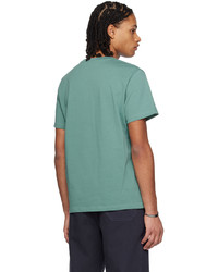mintgrünes Strick T-Shirt mit einem Rundhalsausschnitt von A.P.C.
