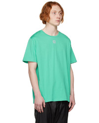 mintgrünes Strick T-Shirt mit einem Rundhalsausschnitt von Balmain