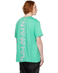 mintgrünes Strick T-Shirt mit einem Rundhalsausschnitt von Balmain