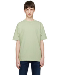 mintgrünes Strick T-Shirt mit einem Rundhalsausschnitt von John Elliott