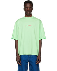 mintgrünes Strick T-Shirt mit einem Rundhalsausschnitt von Marni