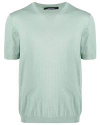 mintgrünes Strick T-Shirt mit einem Rundhalsausschnitt von Tagliatore
