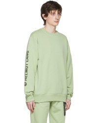 mintgrünes Sweatshirt von Helmut Lang