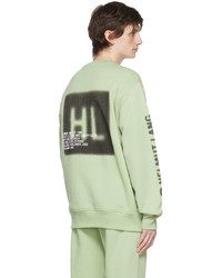 mintgrünes Sweatshirt von Helmut Lang