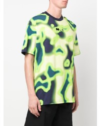 mintgrünes Mit Batikmuster T-Shirt mit einem Rundhalsausschnitt von Nike