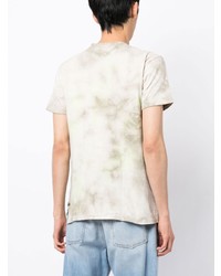 mintgrünes Mit Batikmuster T-Shirt mit einem Rundhalsausschnitt von KAPITAL