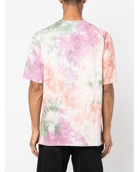 mintgrünes Mit Batikmuster T-Shirt mit einem Rundhalsausschnitt von MARKET