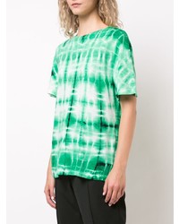 mintgrünes Mit Batikmuster T-Shirt mit einem Rundhalsausschnitt von Proenza Schouler