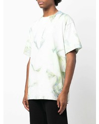 mintgrünes Mit Batikmuster T-Shirt mit einem Rundhalsausschnitt von John Elliott