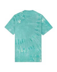 mintgrünes Mit Batikmuster T-Shirt mit einem Rundhalsausschnitt von Sporty & Rich