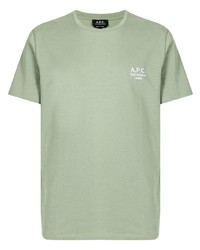 mintgrünes T-Shirt mit einem Rundhalsausschnitt von A.P.C.