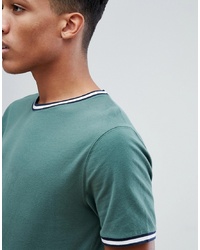 mintgrünes T-Shirt mit einem Rundhalsausschnitt von Abercrombie & Fitch