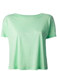 mintgrünes T-Shirt mit einem Rundhalsausschnitt von Alexander Wang