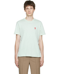 mintgrünes T-Shirt mit einem Rundhalsausschnitt von AMI Alexandre Mattiussi
