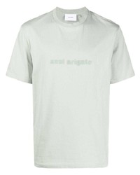 mintgrünes T-Shirt mit einem Rundhalsausschnitt von Axel Arigato