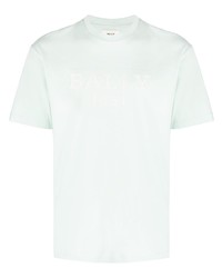 mintgrünes T-Shirt mit einem Rundhalsausschnitt von Bally