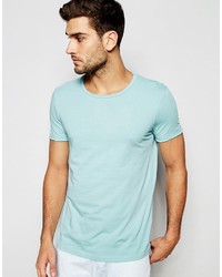mintgrünes T-Shirt mit einem Rundhalsausschnitt von Boss Orange